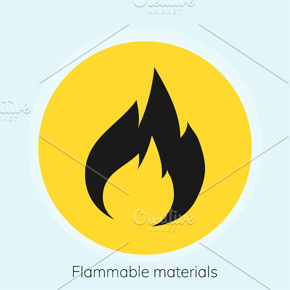 Illustration Of Flammable Materials