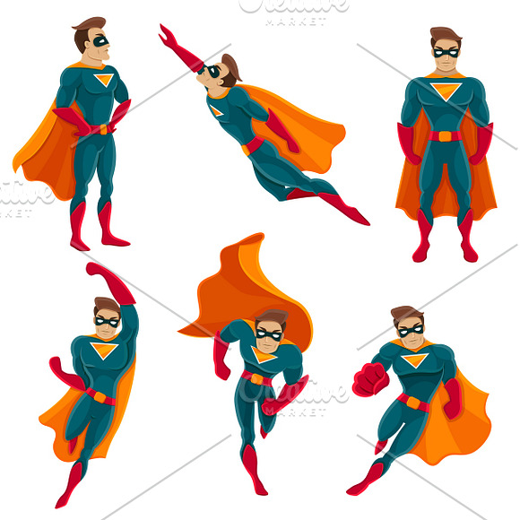Superhero Actions Icon Set