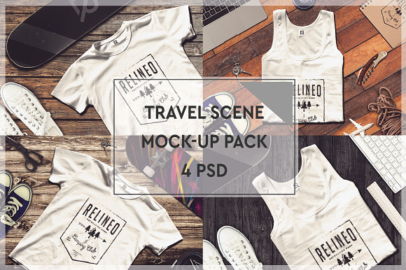 Free Travel Scene Mock-up Pack #4