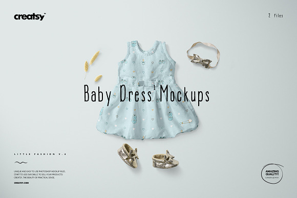 Free Baby Dress Mockup Set 1