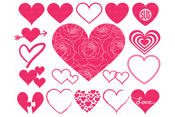Heart Svg Heart Monogram SVG Files