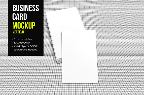 Free Business Card Mockup-Vertical