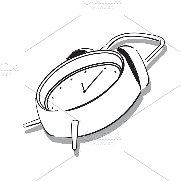Drawing Of Alarm Clock