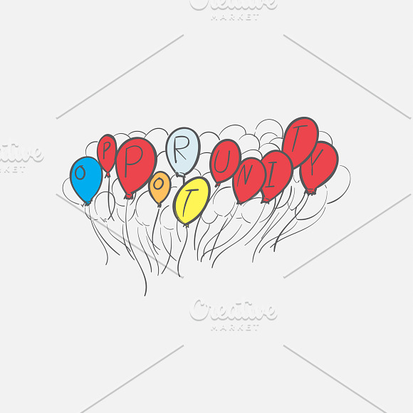 Hand Drawn Illustration Of Balloons