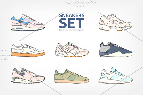 Modern Sneakers Sport Footwear