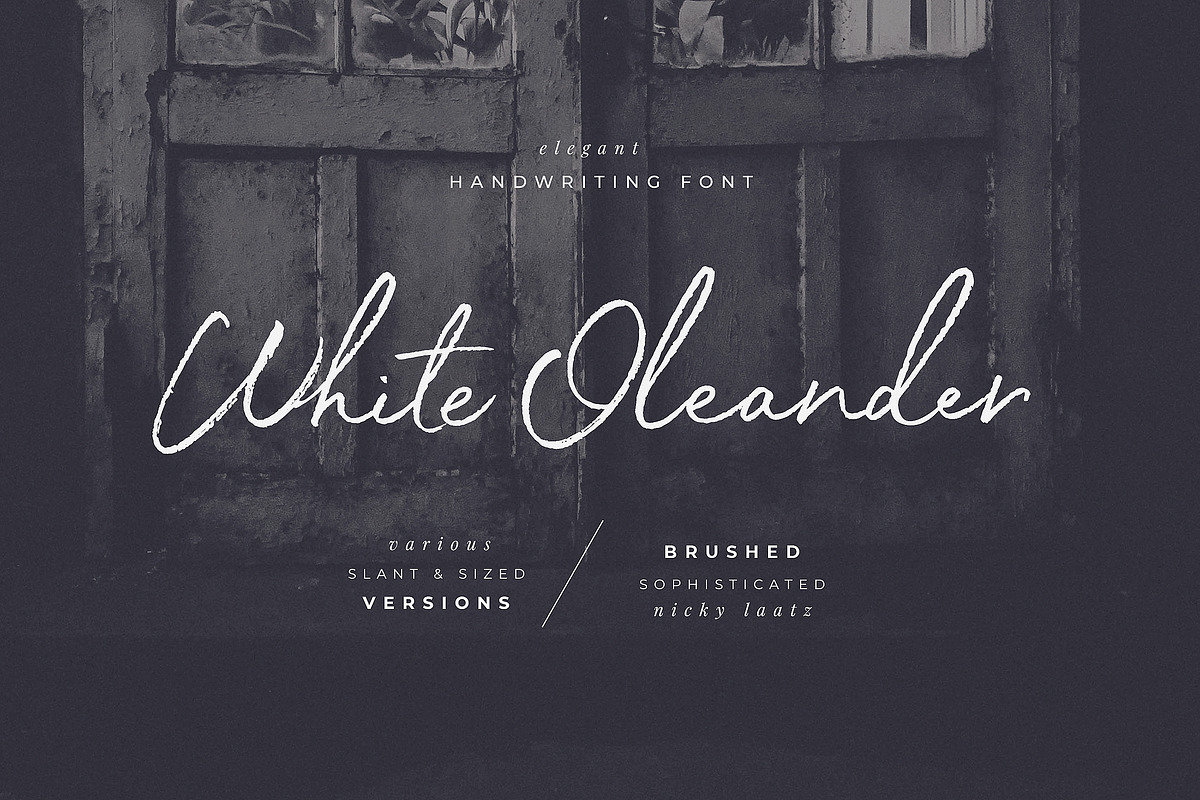 White Oleander Handwritten Font in Cursive Fonts