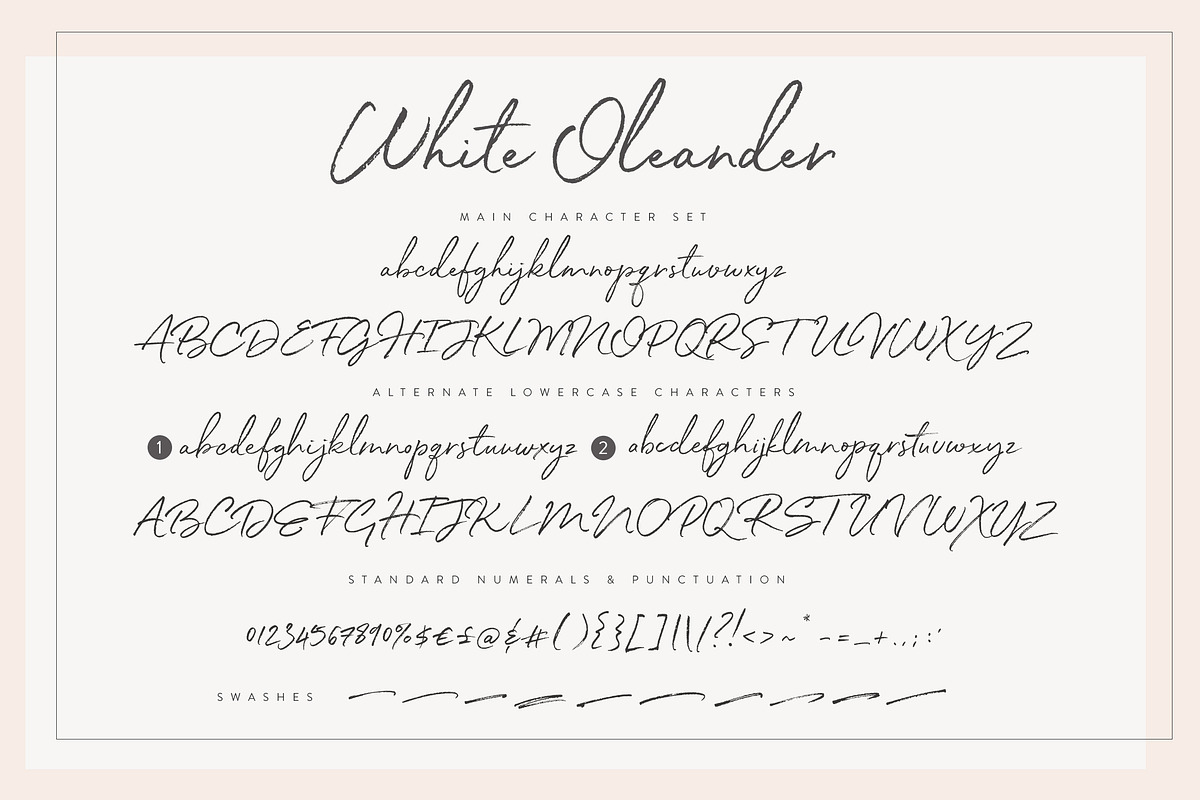 White Oleander Handwritten Font in Cursive Fonts - product preview 15