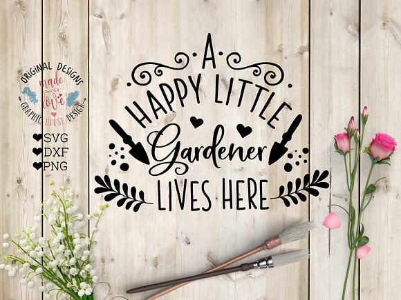 A Happy Little Gardener Cut File
