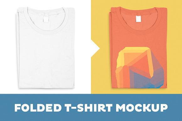 Download Folded T-Shirt Mockup Template