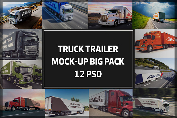 Free Truck Trailer Mock-up Bigpack#2