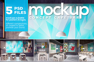 Poster & Logo Mockup vol.1 PSD Mockup