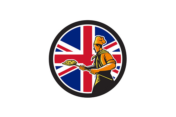 British Pizza Baker Union Jack Flag