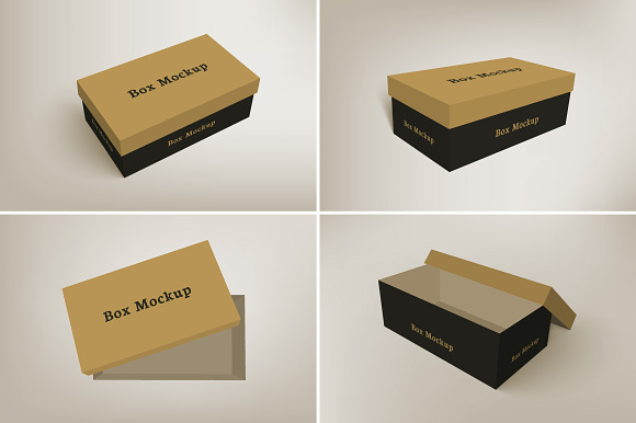 Download Shoes Packaging Box Mockup