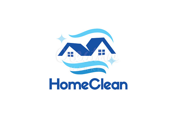 Home Cleaning Blue Logo