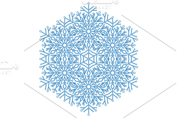 Pretty Vector Round Snowflake