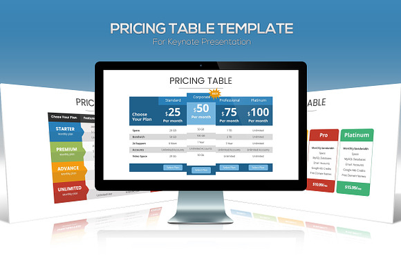 Pricing Table Keynote Template