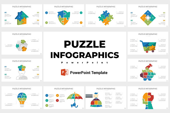 Puzzle Infographics PowerPoint in Presentation Templates