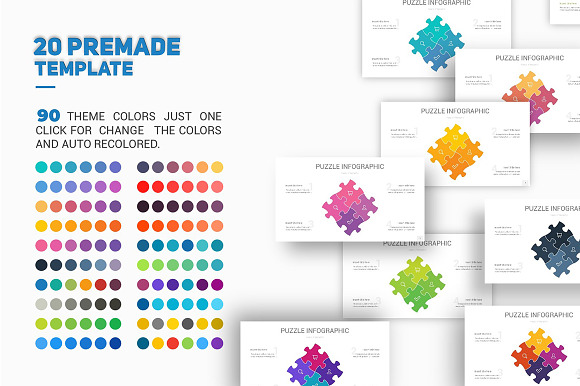 Puzzle Infographics PowerPoint in Presentation Templates - product preview 2