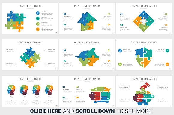 Puzzle Infographics PowerPoint in Presentation Templates - product preview 5