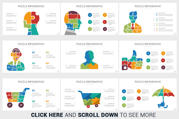 Puzzle Infographics PowerPoint in Presentation Templates - product preview 6