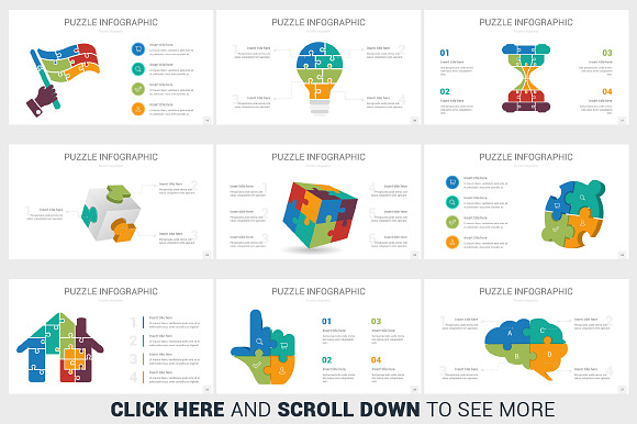 Puzzle Infographics PowerPoint in Presentation Templates - product preview 7
