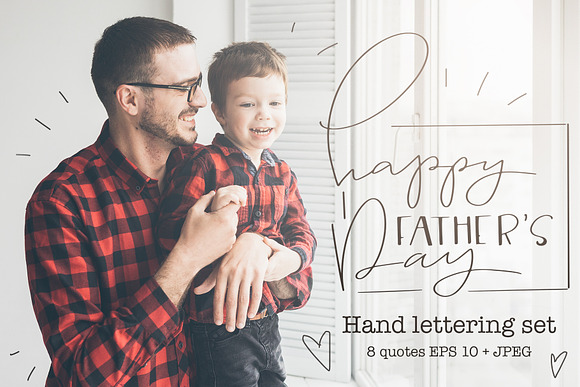Hand Lettering Set For Fathers Day