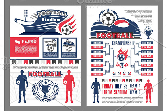 Football Stadium And Soccer Match Schedule Poster