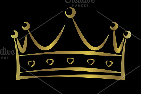 A Hand Drawn Golden Crown