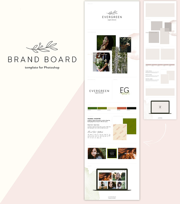 Brand Board Template Evergreen