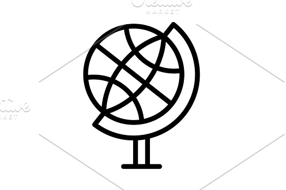 The Globe Line Icon Vector
