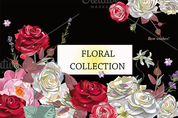 Vector Floral Clipart With Roses