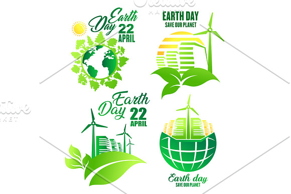 Earth Day Icon For Ecology And Environment Design