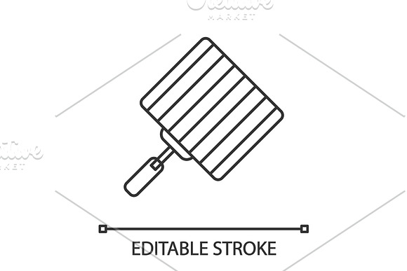 Hand Grill Linear Icon