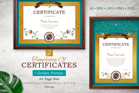Templates Of Certificate Frame.Vol.3