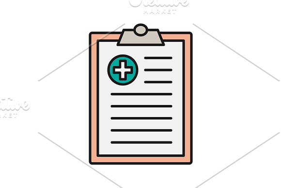 Medical Report Color Icon