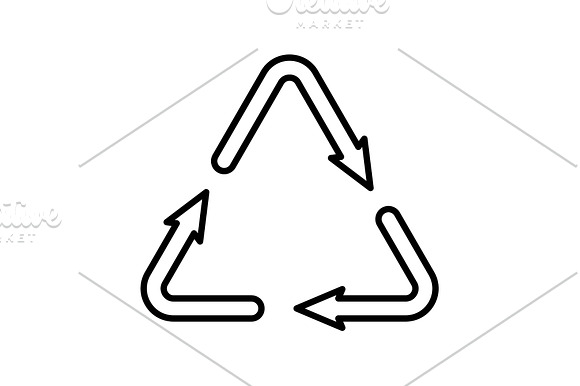Sign Waste Processing Web Line Icon