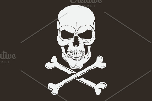 Pirate Logo With Skull And Bones