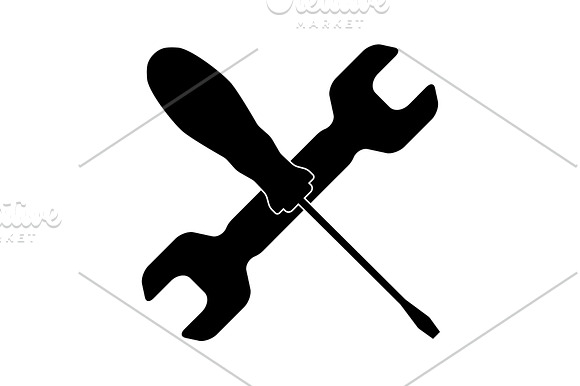 Simple Tools Or Repair Icon Black