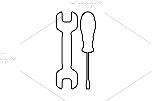 Simple Tools Or Repair Line Icon
