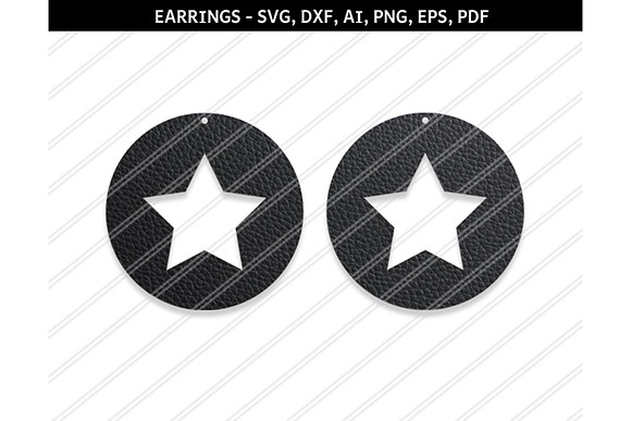 Star Earrings Svg Dxf Ai Eps Png