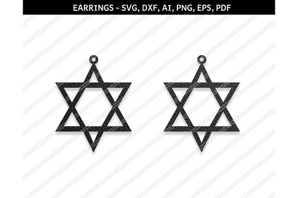 Star Earrings Svg Dxf Ai Eps Png