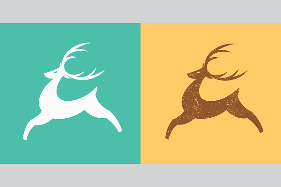 Jumping Deer Logo Template