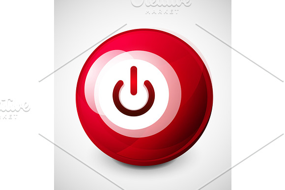Start Power Sphere Button Ui Icon Design On Off Symbol