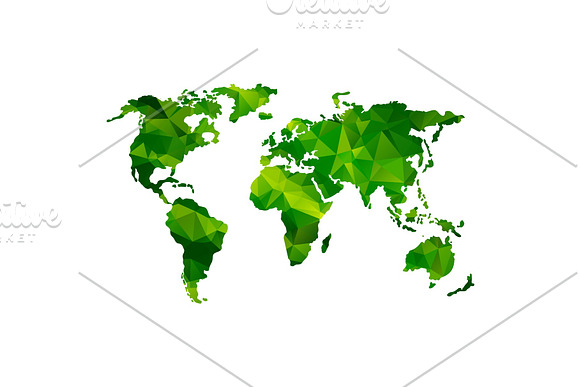 Low Poly Global World Map
