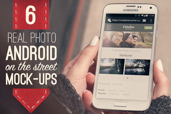 Download 6 Real Photo Android Street Mockups