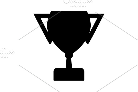 Vector Winner Cup Icon Black