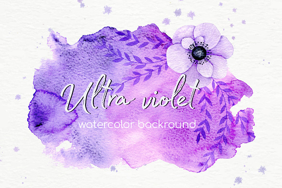 Watercolor Ultra Violet Backgrounds