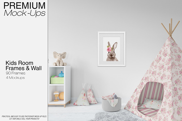 Download Kids Wigwam, Pouf, Wall & Frames Set