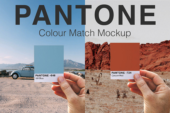 Pantone Colour Match Mockup PSD