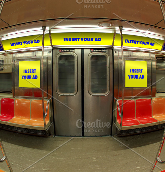 Free NYC MTA Subway Interior Ad Mockup